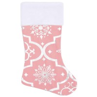 vidaXL Luxury Christmas Tree Skirt with Sock Pink 5 ft Fabric