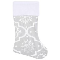 vidaXL Luxury Christmas Tree Skirt with Sock White 3 ft Fabric