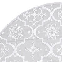 vidaXL Luxury Christmas Tree Skirt with Sock White 3 ft Fabric