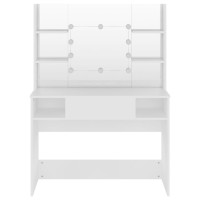 Vidaxl Makeup Table With Led Lights 39.4X15.7X53.1 Mdf White