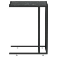 vidaXL Computer Side Table Black Marble 19.7