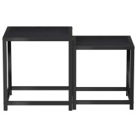 vidaXL Tea Tables 2 pcs MDF Black