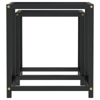 vidaXL Tea Tables 2 pcs MDF Black