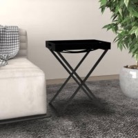 vidaXL Folding Table Black 18.9