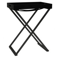 vidaXL Folding Table Black 18.9