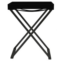 vidaXL Folding Table Black 18.9