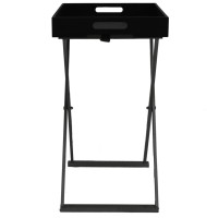 vidaXL Folding Table Black 18.9