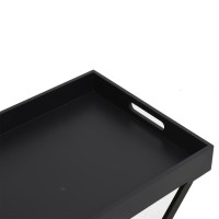 vidaXL Folding Table Black 18.9