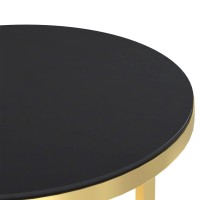 vidaXL Side Table Gold and Black 17.7