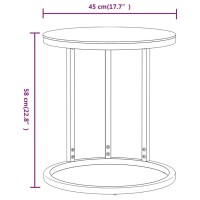 vidaXL Side Table Gold and Black 17.7