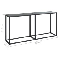 vidaXL Console Table Black 63