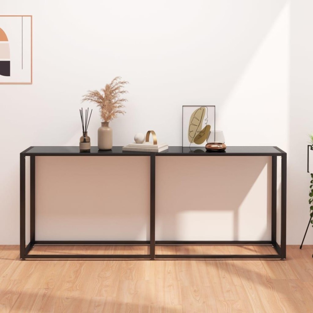 vidaXL Console Table Black 70.9