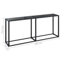 vidaXL Console Table Black 70.9