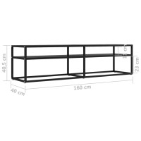 vidaXL TV Stand Black 63