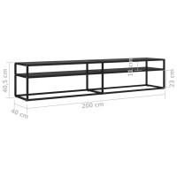 vidaXL TV Stand Black 78.7