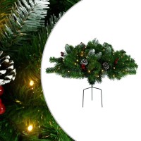vidaXL Artificial Pathway Pre-lit Christmas Tree Green 15.7