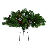 vidaXL Artificial Pathway Pre-lit Christmas Tree Green 15.7