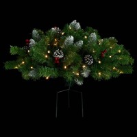 vidaXL Artificial Pathway Pre-lit Christmas Tree Green 15.7