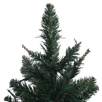 vidaXL Artificial Pre-lit Christmas Tree with Stands Green 2 ft PVC