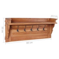 vidaXL Wall Mounted Coat Rack 31.5