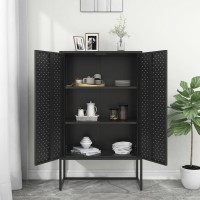 Vidaxl Highboard Black 31.5X13.8X53.1 Steel