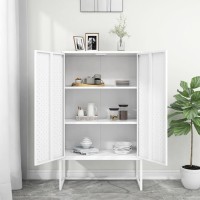 Vidaxl Highboard White 31.5X13.8X53.1 Steel