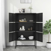 Vidaxl Highboard Black 31.5X13.8X53.1 Steel