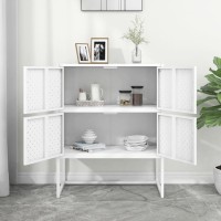 Vidaxl Highboard White 31.5X13.8X39.4 Steel