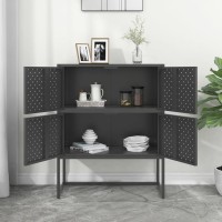 Vidaxl Highboard Anthracite 31.5X13.8X39.4 Steel