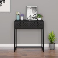 vidaXL Console Table Black 28.3