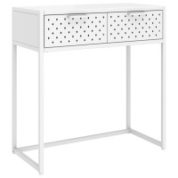 Vidaxl Console Table White 28.3X13.8X29.5 Steel