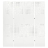 Vidaxl 4-Panel Room Divider White 63X70.9 Steel