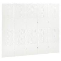 Vidaxl 5-Panel Room Divider White 78.7X70.9 Steel