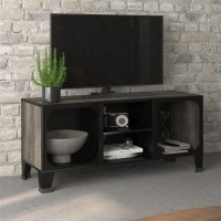 Vidaxl Tv Cabinet Gray 41.3X14.2X18.5 Metal And Mdf