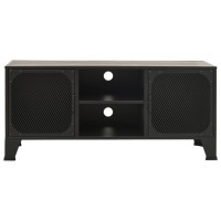 Vidaxl Tv Cabinet Gray 41.3X14.2X18.5 Metal And Mdf