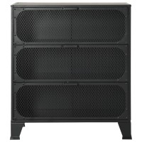 Vidaxl Storage Cabinet Gray 28.3X14.2X32.3 Metal And Mdf