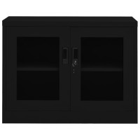 Vidaxl Office Cabinet Black 35.4X15.7X27.6 Steel