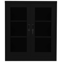 Vidaxl Office Cabinet Black 35.4X15.7X41.3 Steel
