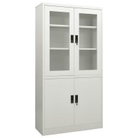 Vidaxl Office Cabinet Light Gray 35.4X15.7X70.9 Steel