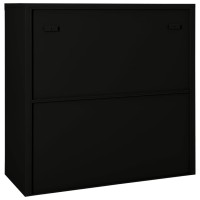 vidaXL Sliding Door Cabinet Black 35.4