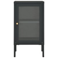 Vidaxl Sideboard Anthracite 15X13.8X27.6 Steel And Glass