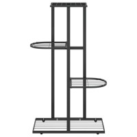 Vidaxl 4-Floor Flower Stand 16.9X8.7X29.9 Black Metal