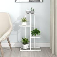 Vidaxl 4-Floor Flower Stand 16.9X8.7X29.9 White Metal