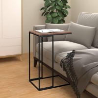 Vidaxl Side Table Black 15.7X11.8X23.2 Engineered Wood