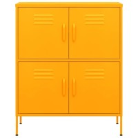 Vidaxl Storage Cabinet Mustard Yellow 31.5X13.8X40 Steel
