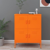 Vidaxl Storage Cabinet Orange 31.5X13.8X40 Steel