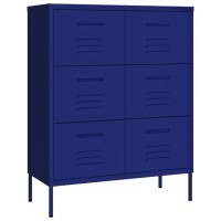 Vidaxl Drawer Cabinet Navy Blue 31.5X13.8X40 Steel