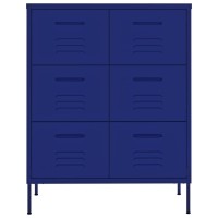 Vidaxl Drawer Cabinet Navy Blue 31.5X13.8X40 Steel