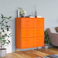 vidaXL Drawer Cabinet Orange 31.5