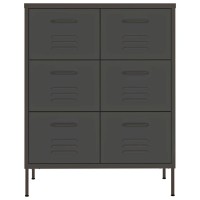 Vidaxl Drawer Cabinet Anthracite 31.5X13.8X40 Steel